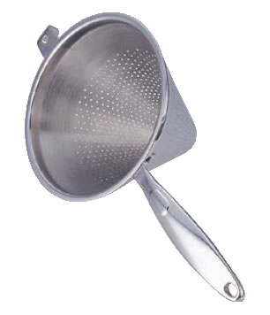 UK18-8片手コランダー 16cm(モナカハンドル) 【網 ざる】【スープ漉し】【うらごし フルイ】【18-8ステンレス】【出汁コシ】【笊】【フィルター】【業務用】