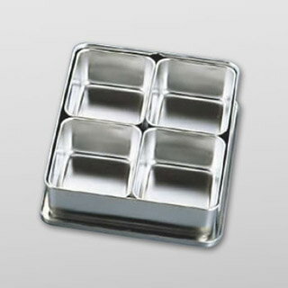 Murano 21-0プレスヤクミ入 4ヶ入角【薬味容器】【薬味入れ】【業務用保存容器】【21-0ステンレス】【Murano】【業務用】