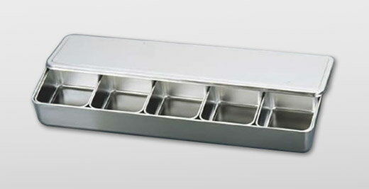 Murano 21-0プレスヤクミ入 5ヶ入長【薬味容器】【薬味入れ】【業務用保存容器】【21-0ステンレス】【Murano】【業務用】