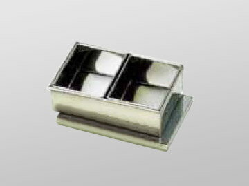 SA18-8半田ヤクミ入 2ヶ入 【薬味容器】【薬味入れ】【業務用保存容器】【18-8ステンレス】【Ω】【業務用】