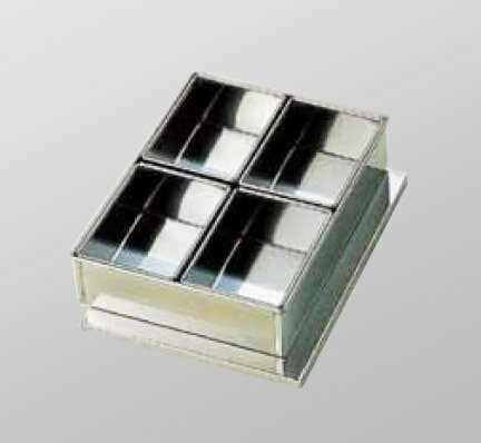 SA18-8半田ヤクミ入 4ヶ入角 【薬味容器】【薬味入れ】【業務用保存容器】【18-8ステンレス】【Ω】【業務用】