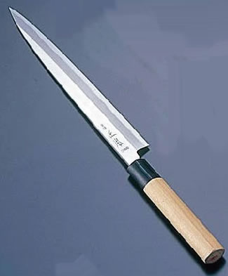 正本 本霞・玉白鋼 柳刃刺身庖丁(片刃) 24cm【業務用包丁】【和包丁】【ナイフ】【和食包丁】【業務用】