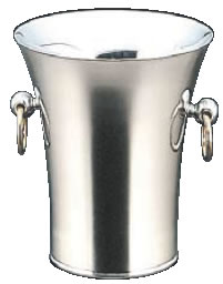 トリオ18-8二重パーティークーラー A型(目皿・トング付)【シャンパンクーラー】【ボトルクーラー】【ワインクーラー】【業務用】