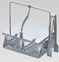 ガラス薬味入れ T-2(2ヶ仕切) (2-015)【調味料入れ】【業務用】