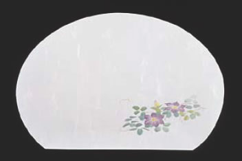 尺3半月四季懐石まっと(50枚入) 鉄線【敷紙】【会席紙】【会席マット】【業務用】