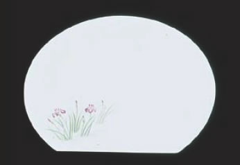 尺3半月枯淡懐石まっと(100枚入) 花しょうぶ【敷紙】【会席紙】【会席マット】【業務用】