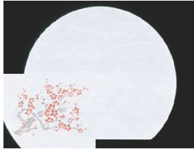 遠赤抗菌和紙 尺3半月まっと(100枚) 梅 WH-14【敷紙】【会席紙】【会席マット】【業務用】