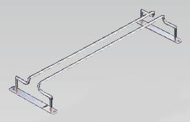 グラスフレーム ダブルエントリー 1連 18-8【ステンレス】【グラスハンガー】【グラスホルダー】【グラスラック】【業務用】