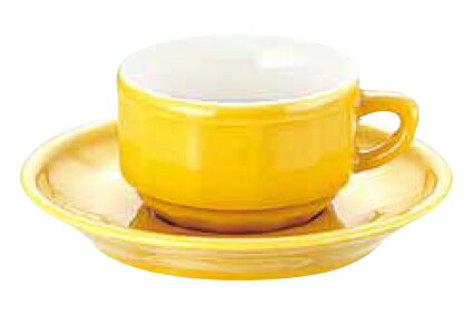 アピルコ アピルコ フローラ モカカップ&ソーサー(6客入) PTFL M FL イエロー【APILCO】【コーヒーカップ】【コーヒーコップ】【ティーカップ】【ティーコップ】【紅茶カップ】【業務用】