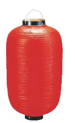 ビニール提灯長型 (9号) 赤ベタ【ちょうちん】【提灯】【提燈】【灯燈】【吊灯】【飲食店吊灯】【業務用】