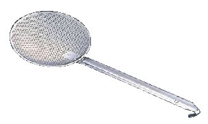 UK18-8パンチング丸カス揚 (板ハンドル) 17cm【油きり】【業務用】