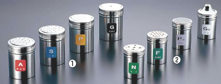 TKG 18-8調味缶 大 P (こしょう)【調味料入れ】【ふりかけ缶】【業務用】