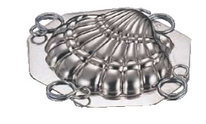 マトファ メタルチョコレートモルド シェル・両面75786 9cm 【チョコレート用品 チョコレート型】【デコレーション器具】【製菓用品 製パン用品】【デコレーター 絞り袋 スパチュラ】【MATFER】【業務用】