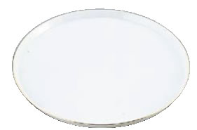 陶器製 ケーキトレー丸型 EM-18-WS(金線入) 【プレート トレー】【ケーキサーバー トング】【製菓用品】【ケーキ用品】【業務用】