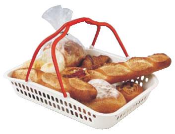 セルフバスケット中深型YK-1000ーV レッド 【店頭 ディスプレー用品】【製菓用品 製パン用品】【販売トレー バスケット POP】【業務用】