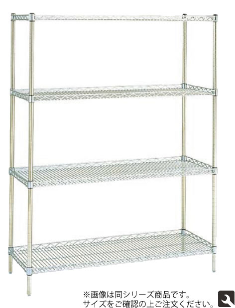 サイドアップエレクターシェルフセット LU1070×P2200 (4段) 【代引き不可】【業務用ラック 棚】【ERECTA】【メタルラック】【業務用】