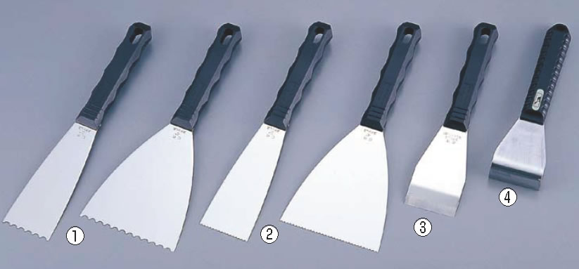 【メール便配送可能】プラ柄 マルチヘラ(曲刃) No.1110 【スクレーパー へら スパチュラ】【お好み焼き用品】【鉄板焼き用品】【業務用】