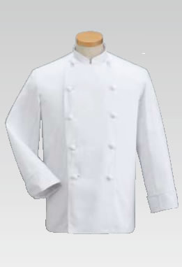 コックコート・長袖 KC-410 (ホワイト) M【白衣 ユニフォーム 作業着】【コック服】【ユニフォーム】【作業着】【飲食店用】【業務用】