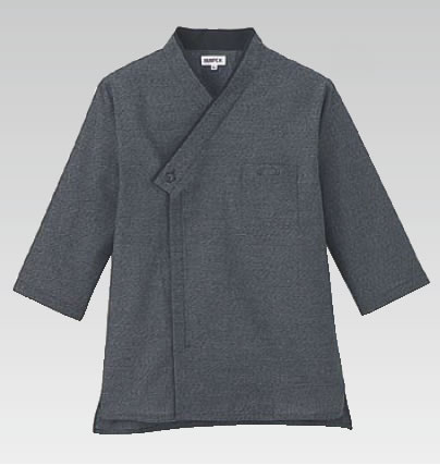 男女兼用ショップコート JT-1259 M (黒)【作務衣】【ユニフォーム】【作業着】【飲食店用】【業務用】