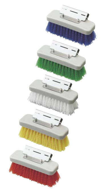 HGワンタッチデッキブラシ レッド 【清掃道具 掃除道具】【業務用】