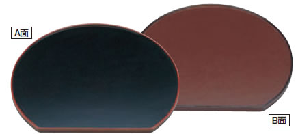 半月両面盆 黒乾漆天朱/茶乾漆天黒 尺3寸【お盆】【和風盆】【料理盆】【会席盆】【懐石盆】【本漆盆】【木製盆】【半月盆】【トレイ】【トレー】【1-127-9】