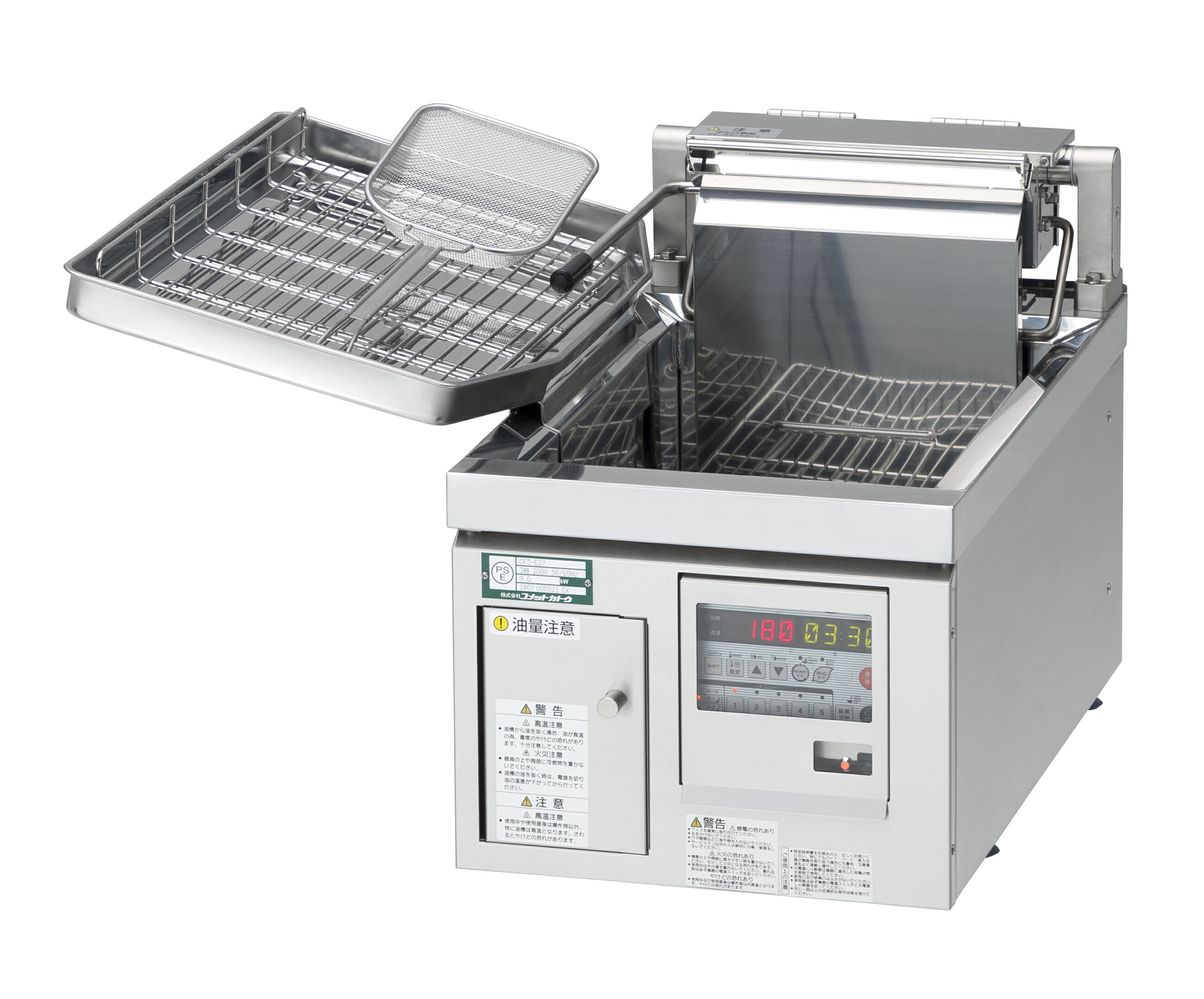 【送料無料】新品！コメットカトウ　フライヤー電気式W450*D600*H300 CF3-ED18C