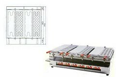 【送料無料】新品！EISHIN エイシン電機 万能焼物器　たこ焼（焼板ユニット2連式)　BN-2B　【厨房一番】