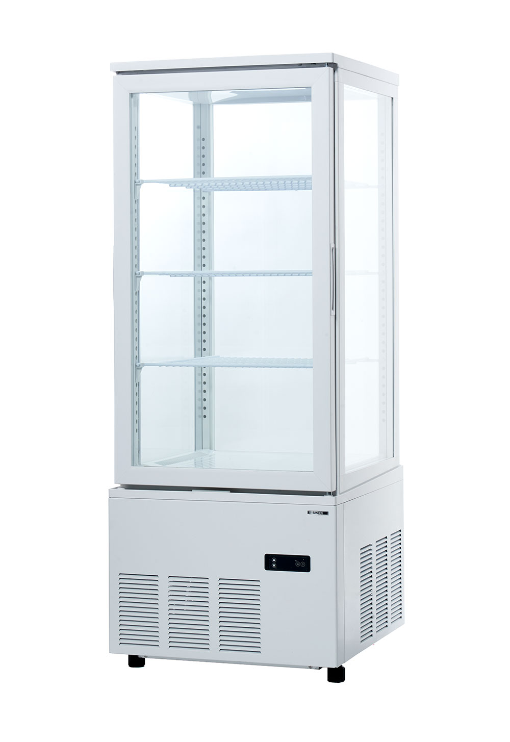 【送料無料】新品！サンデン　冷蔵ショーケース(4面ガラス)(130L) AGV-178W