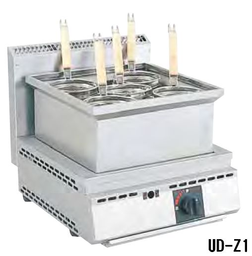 　新品・送料無料！ 三宝ステンレス　卓上ガスうどん・そば釜　UD-Z1 うどんてぼ5個・【マッチ点火】 ※ご注文の際に、ご希望のガス種をお知らせください。 製品仕様一覧表 ■型　式 UD-Z1 ■外形寸法（mm） W450×D515×H370 ■ガス消費量 LPガス：0.49kg/h　　都市ガス：6.89kw/h ご不明な点がございましたら、こちらから、お気軽にお問い合わせください。 サンポー