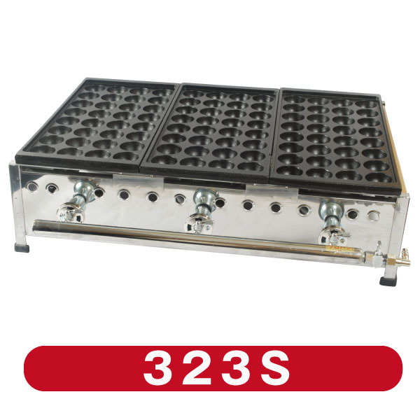 IKK業務用たこ焼き器32穴×3連 鉄鋳物 323S【送料無料】