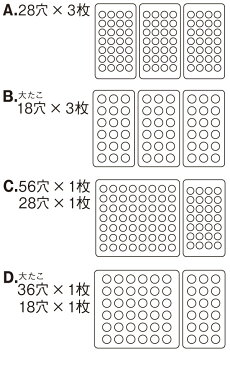 銅 たこ焼き台 3連セット LPガス（プロパン） A (28穴X3枚） たこ焼き器 たこ焼き機 たこやき器 業務用たこ焼き器 ガス ガス台 銅 業務用 【ctss】