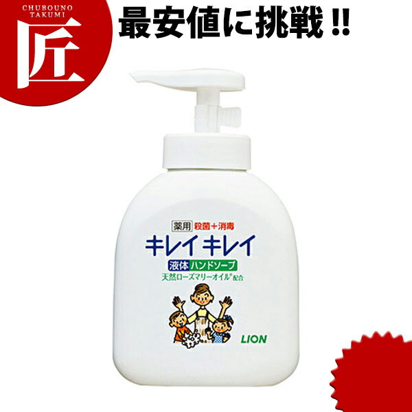 ライオン キレイキレイ薬用ハンドソープ ポンプ 250ml【ctss】キレイキレイ 本体 トイレ用品 手洗い石鹸