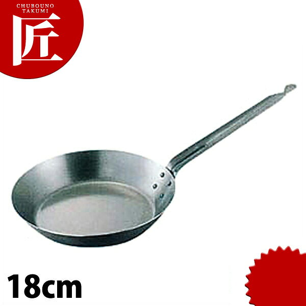 Ih/Gas Compatible - kan 鉄厚板フライパン 18cm 【ctaas】IH対応 電磁調理器対応 鉄 鉄製