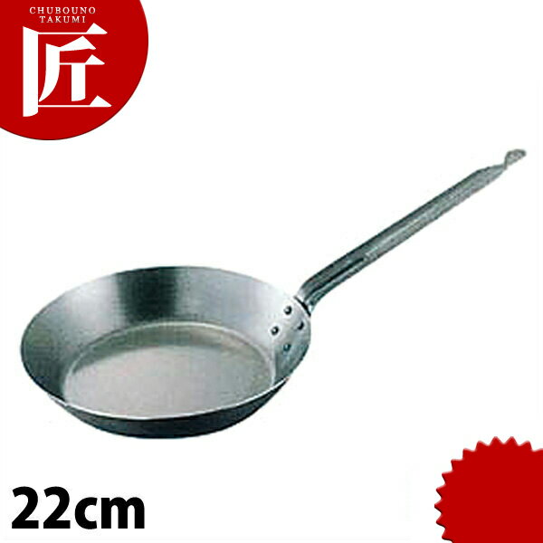 kan 鉄厚板フライパン 22cm 【ctaa】IH対応 電磁調理器対応 鉄 鉄製