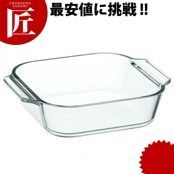 耐熱 オーブントースター皿（ハーフ）B38401【ctss】耐熱ガラス 製菓道具 お菓子作り ケーキ型 グラタン 四角 型 業務用