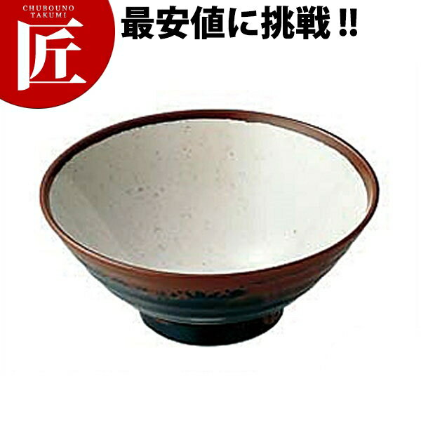 長次郎窯 そば丼（大） 白 AN65W 【ctaa】 メラミン食器 給食用食器 食堂 幼稚園 保育園 学校 介護用 和食器 業務用メラミン食器 業務用プラスチック食器 割れない 軽い 軽量