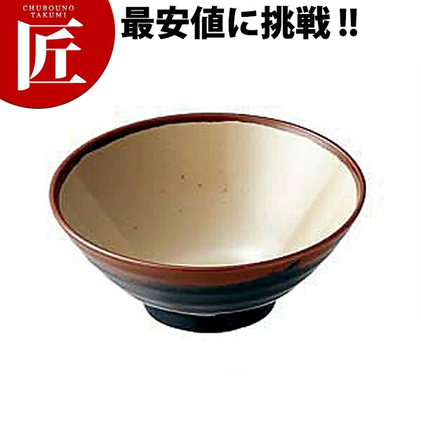 長次郎窯 そば丼（小） 若草 AN64G 【ctaa】 メラミン食器 給食用食器 食堂 幼稚園 保育園 学校 介護用 和食器 業務用メラミン食器 業務用プラスチック食器 割れない 軽い 軽量