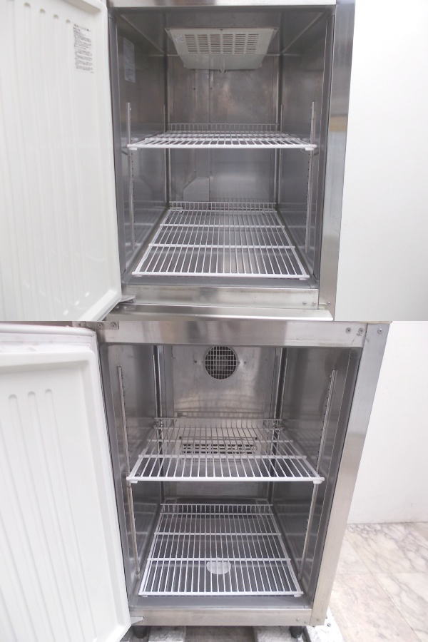 フクシマ 縦型2ドア冷凍冷蔵庫 URD-061PM6 610×800×1950 中古厨房/25C1302Z