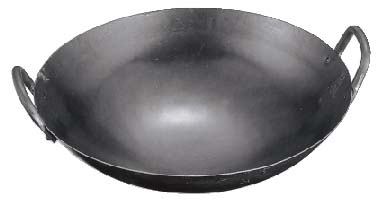 特価 送料無料 山田工業所 鉄 打出 中華両手鍋 36cm 板厚1.2mm