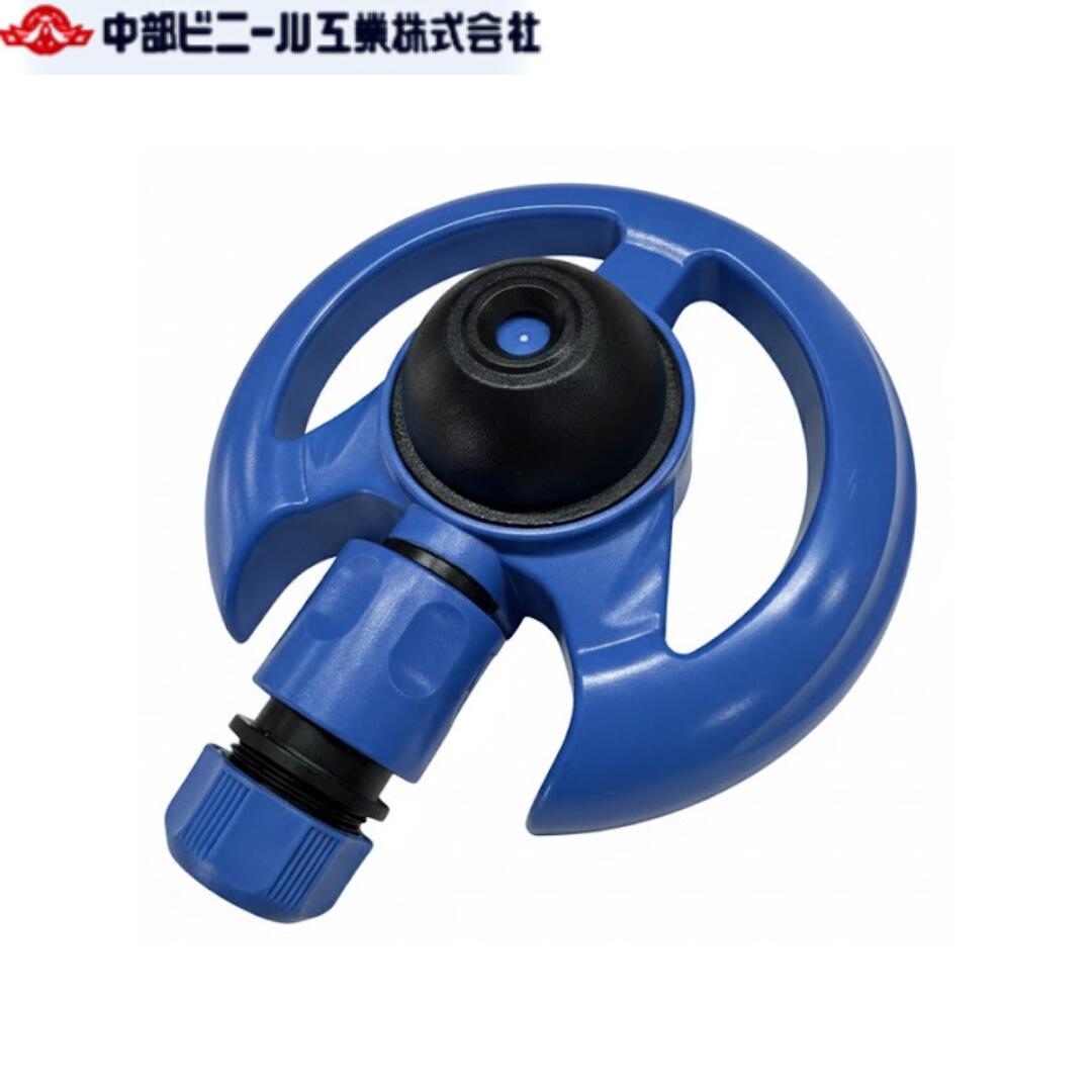 Rakuten - スプリンクラー ミストスプリンクラー 霧 ミスト 360° 散水 ホース コネクター 芝生 庭 YM15084 適合ホース 内径 12mm ～ 15mm 外径 20mmまで ブルー コネクター付 YM24011 散水 灌水 庭 芝生 ガーデン 水やり 水まき