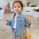 パールレースデニムジャケット 女の子 パール レース キッズ 子供服 春トレンチコート ALL SEASON オールシーズン アウター ジュニア アウター 春 秋 冬 アウター 90cm 100cm 110cm 120cm 130cm chuchubebe chuouter0013