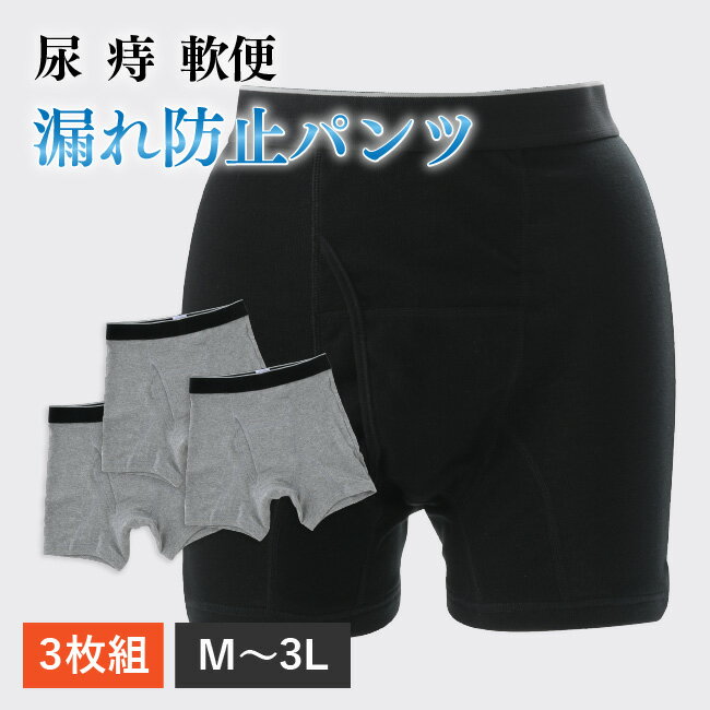 50%OFF 値下げ 3枚組×2セット 10cc 吸水消臭パンツ 男性用 父の日 ボクサーパンツ 　スマートスタイル 東洋紡の吸水性繊維ランシール使用　 おしゃれ 尿漏れパンツ 失禁ショーツ メンズ / 軽中失禁 無地 辻一株式会社 値下げ