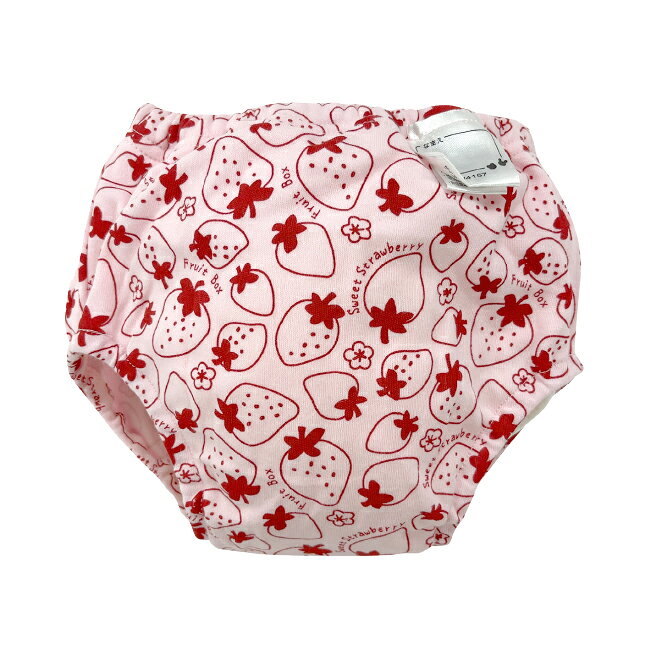 chuckleのトレーニングパンツ トレパン 6層 吊り式 2枚組 女の子 トイレトレーニング トイトレ パンツ 下着 80cm 90cm 95cm ピンク 白 ホワイト いちご イチゴ さくらんぼ チェリー ベビー服 ベビー 子供 子供服 キッズ 赤ちゃん 保育園 W4157A ニ｜アングル2