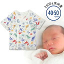 【P2倍 9/14-15】新生児 肌着 男の子 冬 秋 春 夏 低体重 低出生体重児 未熟児 短肌着 小さめ 小さい ベビー服 ベビー 服 赤ちゃん 出産祝い プレゼント ギフト かわいい おしゃれ 綿100% 40cm 50cm 出産準備 恐竜 きょうりゅう 2キロ 2.5キロ 40-50cm P6