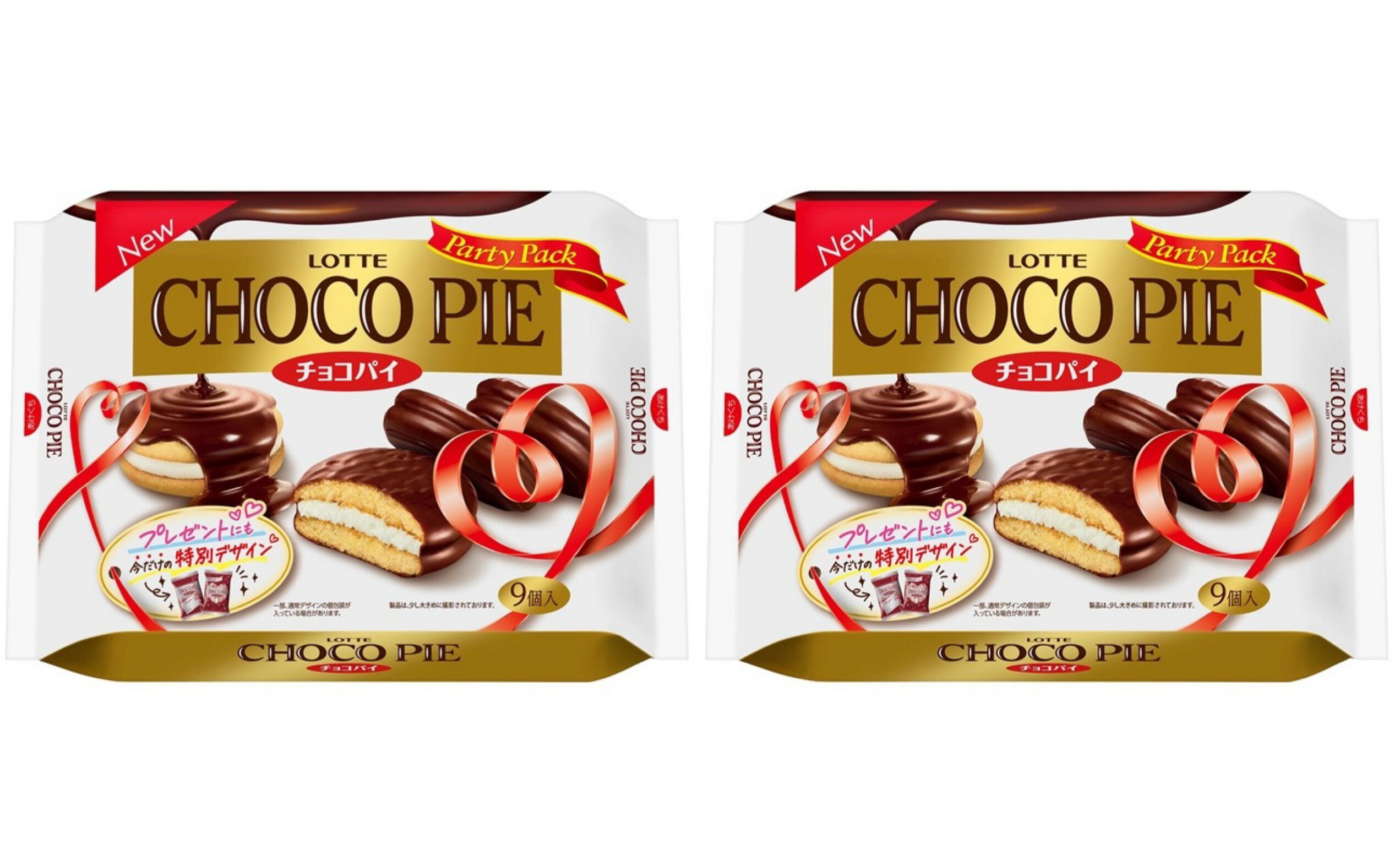 【2個】ロッテ チョコパイ パーティーパック(9個入)　4903333264230 旧4903333056118のサムネイル