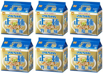 中国卸問屋 【5食パック×6袋】東洋水産 マルちゃん正麺旨塩味5食パック 4901990513142