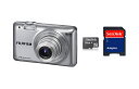 【microSDHCカード16GB+SDアダプター】【2012年製】【1400万画素】デジカメ デジタルカメラ フジフイルム FinePix JX500-SV JX-500-SV シルバー（富士フィルム） JX-500-SV JX500-SV