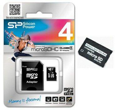 【10個迄送料240円可】4GB SILICONPOWER マイクロSDカードmicroSDカードマ ...