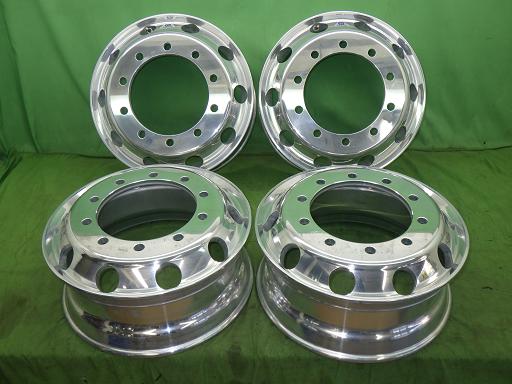 トラックパーツ:トラック、ホイル及ホイルカバー 【中古】アルコア 22.5×8.25 165T 10穴 アルミホイール4本 商品番号: 567132001 未使用品ですが保管傷程度あり 状態 : 使用済み