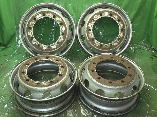 乐天商城 - 【中古】トラック用 スチールホイール4本 22.5インチ 10穴